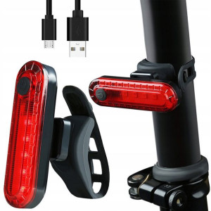 Tylna lampka rowerowa LED 5 diod 50lm akumulator