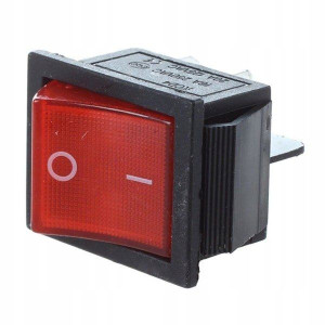 Przełącznik Kołyskowy On/off 230v 4 Pin | Czerwony