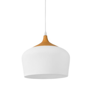 Lampa wisząca metalowa biała ANGARA