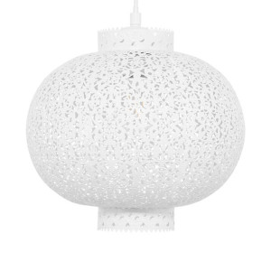 Lampa wisząca metalowa biała MEUSE