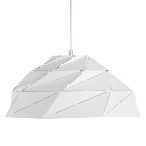 Lampa wisząca metalowa biała RUBICON