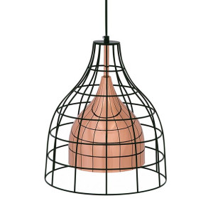 Lampa wisząca metalowa miedziana TRESA