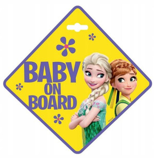 TABLICZKA BABY ON BOARD Kraina Lodu FROZEN 13x13
