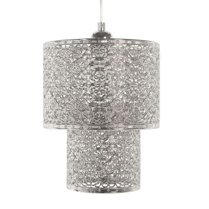 Lampa wisząca metalowa srebrna OSUN