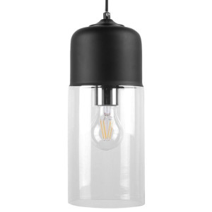 Lampa wisząca szklana czarna PURUS