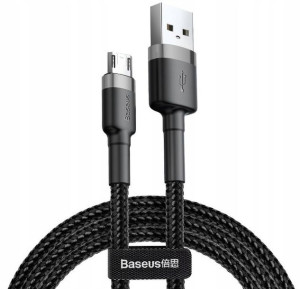 Kabel USB do Micro USB szaro-czarny 300 cm