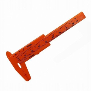 Suwmiarka Miara Plastikowa Czerwona 8cm Precyzyjna