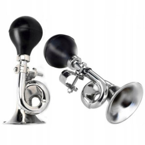 Trąbka Rowerowa 17cm Metal Chrom Stylowa | Fancy