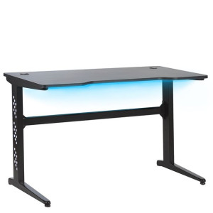 Biurko gamingowe RGB LED 120 x 60 cm czarne DEXTER