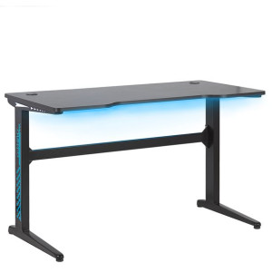 Biurko gamingowe RGB LED 120 x 60 cm czarne DORAN