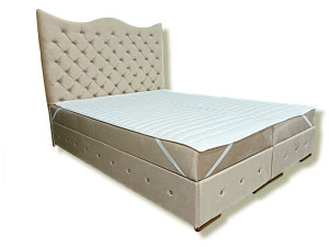 RATY łóżko tapicerowane Glamour łoże stelaż materac kontynentalne 160x200