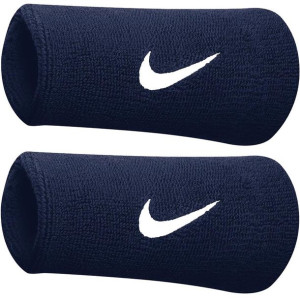 Frotki na rękę szerokie nike swoosh doublewide granatowe 2szt nn05416