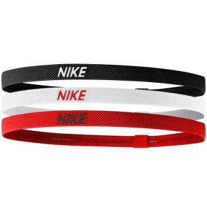 Opaski na głowę nike elastic 2.0 3 szt. czerwona, biała, czarna n1004529083