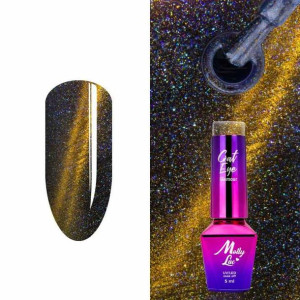 Lakier hybrydowy MollyLac Cat Eye Kocie oko 168
