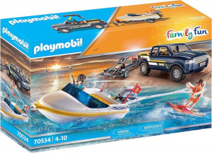 Zestaw figurek Family Fun 70534 Pickup z łodzią motorową