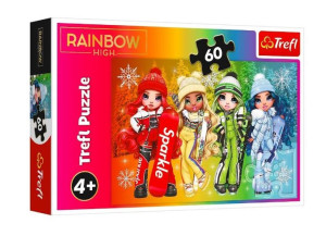 Puzzle 60 elementy Radosne lalki Rainbow high