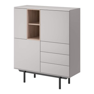 Komoda INOX IK100  Szary/Jackson Hickory