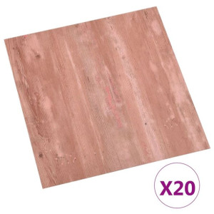 Samoprzylepne panele podłogowe, 20 szt., PVC, 1,86 m², czerwone