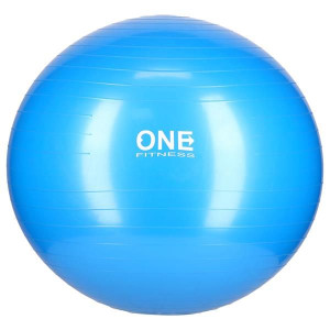 Gb10 65cm Blue Gym Ball Piłka Gimnastyczna One Fitness + Pompka