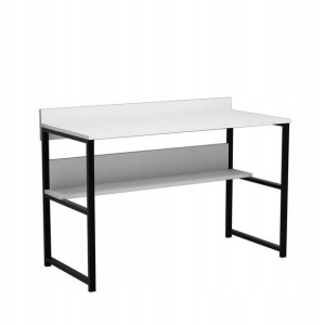Biurko Momento 120 cm Loft industrialne białe