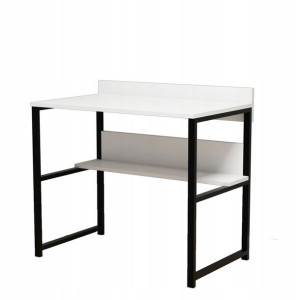 Biurko Momento 90 cm Loft industrialne białe