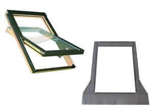 Okno dachowe OptiLight D Pro U4 78x118 + kołnierz / 3-szybowe