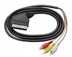Kabel Scart (euro) - 3 Rca (cinch) 1,5m