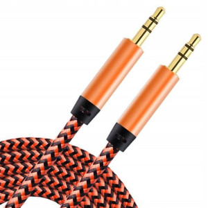 Kabel Aux 1,5m Jack - Jack 3,5mm Mocny Oplot Nylon