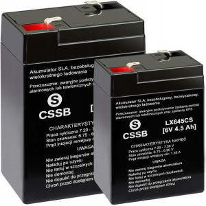 2x Akumulator Agm 6v 4.5ah Zabawki Ups Alarm Mocny