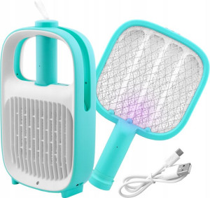 Lampa Łapka Elektryczna Komary Muchy Na Akumulator