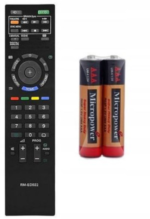 Pilot Uniwersalny Do Tv Sony / Rm-ed022 + Baterie
