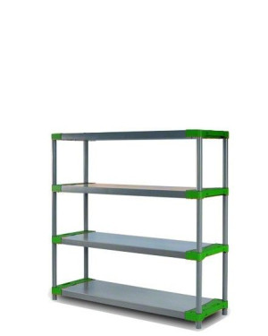 Regał plastikowy Jupiter-4 138x150x46 zielone boki Do Biura Magazynu Sklepu