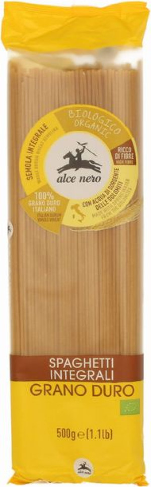 Makaron (semolinowy Razowy) Spaghetti Bio 500 G - Alce Nero