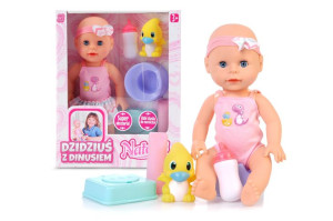 Lalka Z Dinusiem Bobas Nocnik Butelka Born 33 Cm
