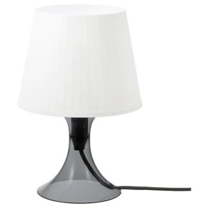 Lampa Stołowa Nocna Ciemnoszara/biała Lampan Ikea