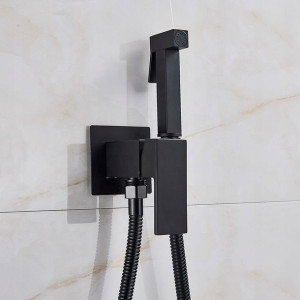 Bateria Bidetowa Podtynkowa Quadro Czarna