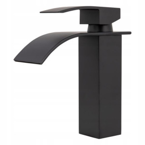 Bateria Umywalkowa Premium Wall Niska Czarna