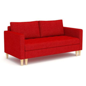 Elegancka Czerwona Sofa Kanapa Trzyosobowa Oslo