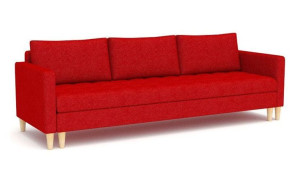 Sofa Kanapa Rozkładana Z Funkcją Spania Czerwona