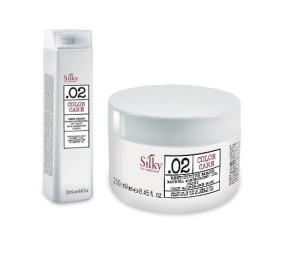 Kosmetyki trychologiczne Silky 02 ochrona koloru do włosów farbowanych