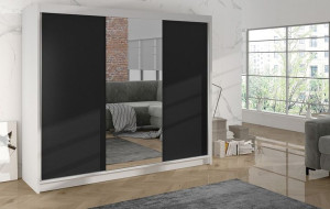 Nowoczesna Szafa Z Lustrem Środek 200 Cm - Szafa 3 Drzwiowa 200x215x58