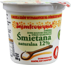 Śmietana 12% Bio 280 G - Łemkowyna