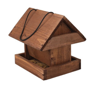 Brązowy Karmnik Dla Ptaków Zasypowy 23x20x21 Cm