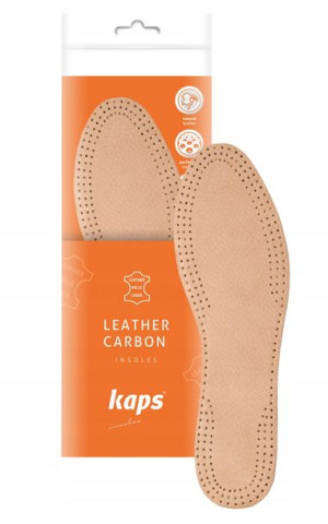 Komfortowe skórzane wkładki do butów przeciwpotne - Kaps Leather Carbon