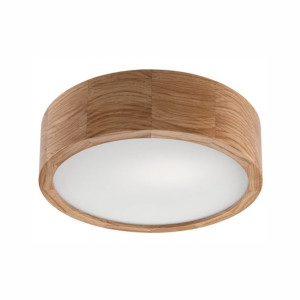 Plafon drewniany dębowy LED 1-punktowy okrągły 28 cm
