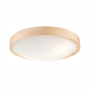 Plafon drewniany sosnowy LED 2-punktowy wypukły 37 cm