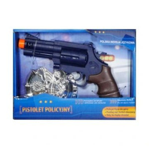 Pistolet Policyjny Polski Głos Odznaka Zestaw