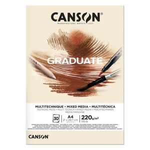 Canson Blok Graduate Mix Media A4 Ecrue 400110368