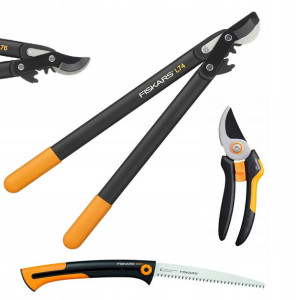 Zestaw 3w1 Fiskars Sekator Nożycowy Go Gałęzi+piła
