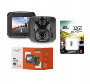 Wideorejestrator Full Hd 1920x1080 Mio+karta 32gb